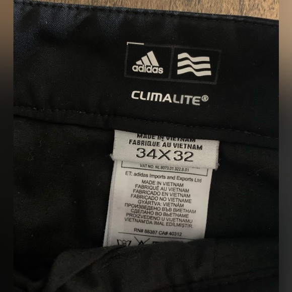 ADIDAS CLIMALITE SOLID BLACK GOLF PANTS 34X32 - Picture 8 of 11
